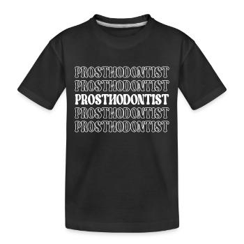 Prothetiker Prothetischer Zahnarzt Dental - Kinder Premium Bio T-Shirt - Schwarz - Vorne