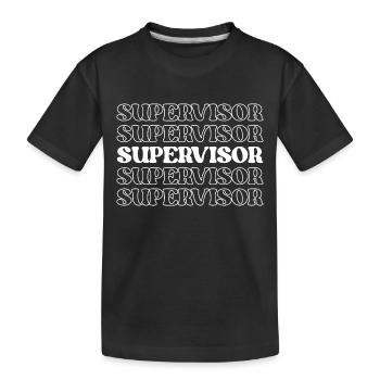 Vorgesetzter Manager Leitender Führer Aufseher - Kinder Premium Bio T-Shirt - Schwarz - Vorne