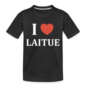 i love laitue - T-shirt bio Premium Enfant - noir - Devant