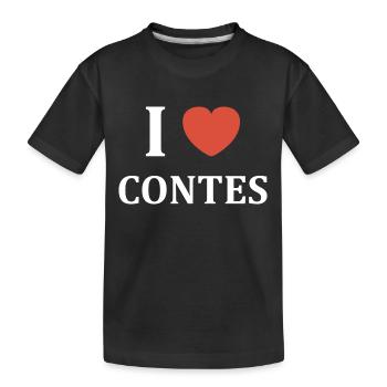 i love contes - T-shirt bio Premium Enfant - noir - Devant