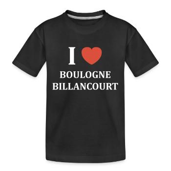 i love Boulogne Billancourt - T-shirt bio Premium Enfant - noir - Devant