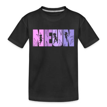 Feen 9. Geburtstag Mädchen 9 Jahre alt Kleine Fee - Kinder Premium Bio T-Shirt - Schwarz - Vorne