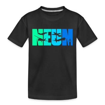 9. Geburtstag Junge 9 Jahre Flugzeug Flugzeuge - Kinder Premium Bio T-Shirt - Schwarz - Vorne