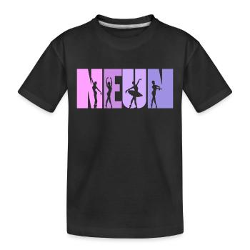 9. Geburtstag Mädchen 9 Jahre alt Ballet Ballerina - Kinder Premium Bio T-Shirt - Schwarz - Vorne