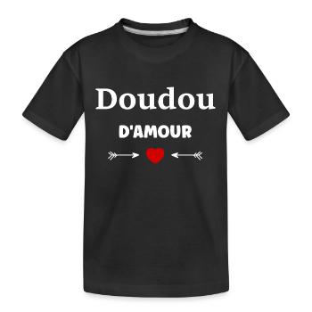 Doudou d'amour - T-shirt bio Premium Enfant - noir - Devant