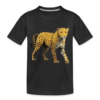 Guépard - T-shirt bio Premium Enfant - noir - Devant