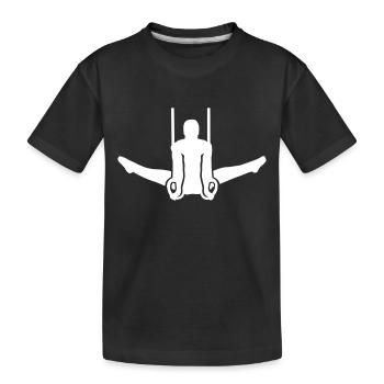 Turnen - Kinder Premium Bio T-Shirt - Schwarz - Vorne