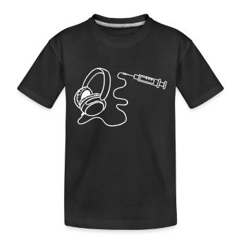 Beat im Ohr - Kinder Premium Bio T-Shirt - Schwarz - Vorne