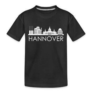 The City of Hanover Skyline Germany Hanover - Kids' Premium Organic T-Shirt - black - Front