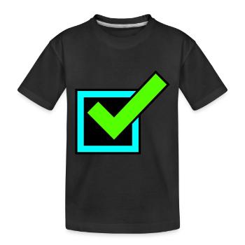 Tick Icône de coche - T-shirt bio Premium Enfant - noir - Devant