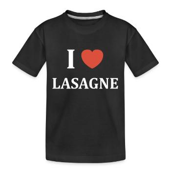 i love Lasagne - T-shirt bio Premium Enfant - noir - Devant