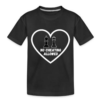 Schach Trend Chess Cheating Cheat Queens Gambit - Kinder Premium Bio T-Shirt - Schwarz - Vorne