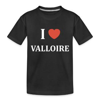 i love valloire - T-shirt bio Premium Enfant - noir - Devant