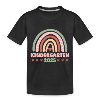 I'm now a kindergarten child 2025 - Kids' Premium Organic T-Shirt - black - Front