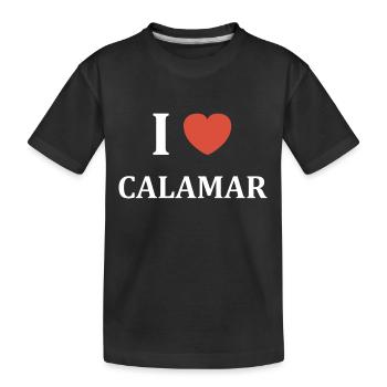 i love calamar - T-shirt bio Premium Enfant - noir - Devant