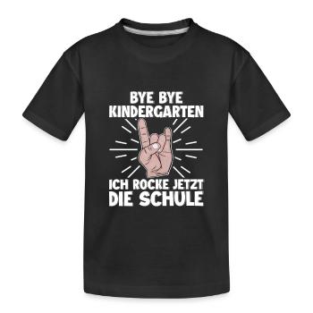 Kindergarten Abschluss Kita 2022 Ende Einschulung - Kinder Premium Bio T-Shirt - Schwarz - Vorne
