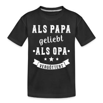 Großvater Als Papa Geliebt Als Opa Vergöttert - T-shirt bio Premium Enfant - noir - Devant