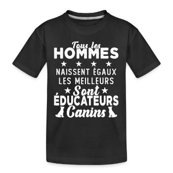 Homme Educateur Canin Chien Chiot Cadeau - T-shirt bio Premium Enfant - noir - Devant