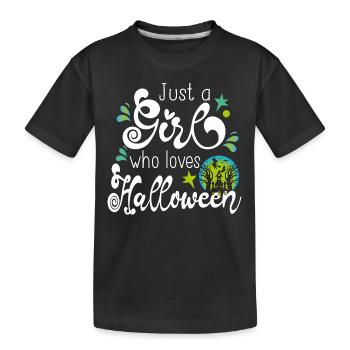 Halloween Witch Green Girl November Gift Cadeau - T-shirt bio Premium Enfant - noir - Devant