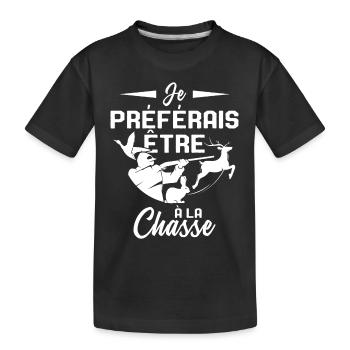 Lustige Idee eines Jagdgeschenks für einen Jäger - Kinder Premium Bio T-Shirt - Schwarz - Vorne