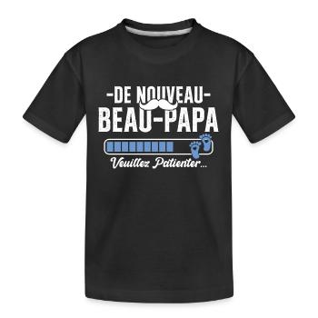 Nouveau Beau Papa Cadeau Père Cool - T-shirt bio Premium Enfant - noir - Devant