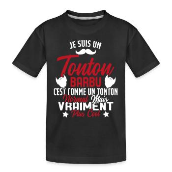 Tonton Barbu Humour Cadeau Onlce - T-shirt bio Premium Enfant - noir - Devant