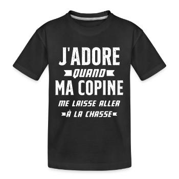 J'adore quand Ma Copine - T-shirt bio Premium Enfant - noir - Devant