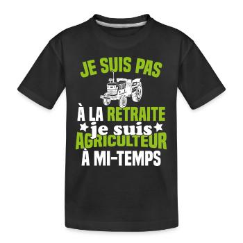 Idée cadeau pour un agriculteur retraité - T-shirt bio Premium Enfant - noir - Devant