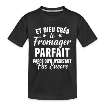 Fromager cadeau drôle fromage fromagerie - T-shirt bio Premium Enfant - noir - Devant