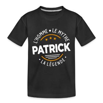 Patrick L'Homme Le Mythe La Légende Cadeau Humour - T-shirt bio Premium Enfant - noir - Devant