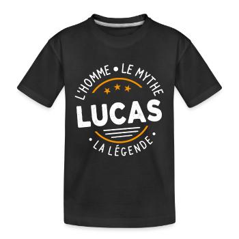 Lucas L'Homme Le Mythe La Légende - T-shirt bio Premium Enfant - noir - Devant