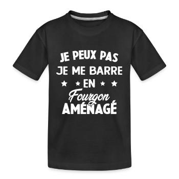 J'peux pas j'me barre en fourgon aménagé - T-shirt bio Premium Enfant - noir - Devant