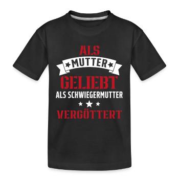 une belle mère c est comme une mère - T-shirt bio Premium Enfant - noir - Devant