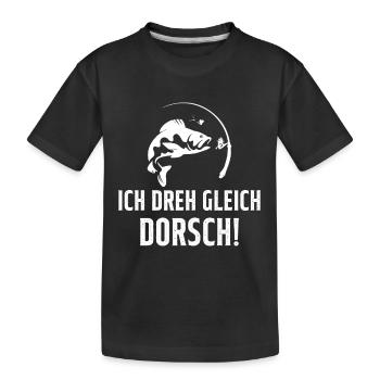 Je Suis Sur Le Point De Tourner La Morue Pêcheur - T-shirt bio Premium Enfant - noir - Devant