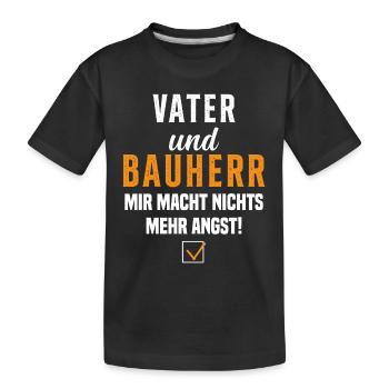 Papa et promoteur Rien ne me fait plus peur - T-shirt bio Premium Enfant - noir - Devant