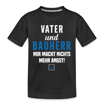 Papa et promoteur Rien ne me fait plus peur - T-shirt bio Premium Enfant - noir - Devant