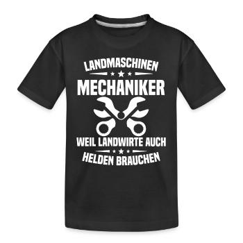 Mécanicien en machines agricoles Tracteur - T-shirt bio Premium Enfant - noir - Devant