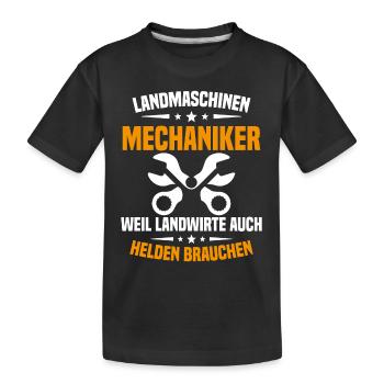 Mécanicien en machines agricoles Tracteur - T-shirt bio Premium Enfant - noir - Devant