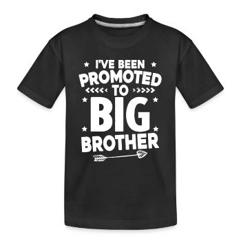 Ich werde ein großer Bruder sein - zukünftiger großer Bruder - Kinder Premium Bio T-Shirt - Schwarz - Vorne