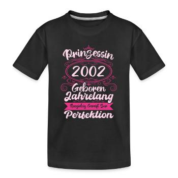 Prinzessin seit 2002 Geburtstag 2002 - Kinder Premium Bio T-Shirt - Schwarz - Vorne