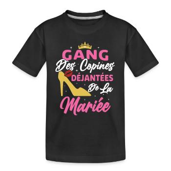 Gang des Copines Déjantées De La Mariée - T-shirt bio Premium Enfant - noir - Devant
