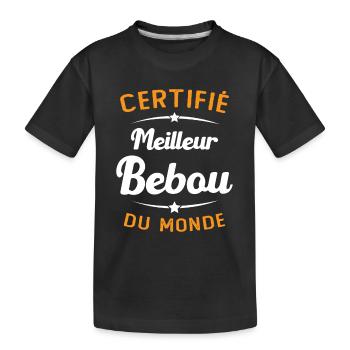 Homme Grand père surnom Papa Humour Meilleur Bébou - T-shirt bio Premium Enfant - noir - Devant