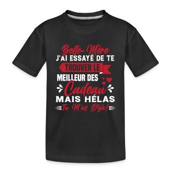 Belle mère Cadeau Fête des Mères Enfant Famille - T-shirt bio Premium Enfant - noir - Devant