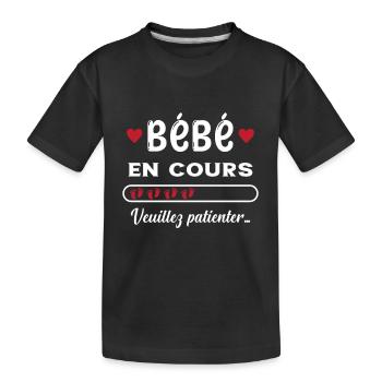 Bébé en cours - T-shirt bio Premium Enfant - noir - Devant