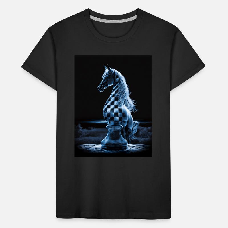 Chevalier d’échecs au clair de lune T-shirt bio Premium Enfant