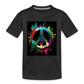 Symbole abstrait de la paix - T-shirt bio Premium Enfant - noir - Devant