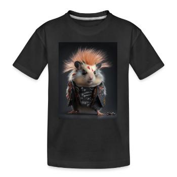 Coole Punk Maus - Kinder Premium Bio T-Shirt - Schwarz - Vorne