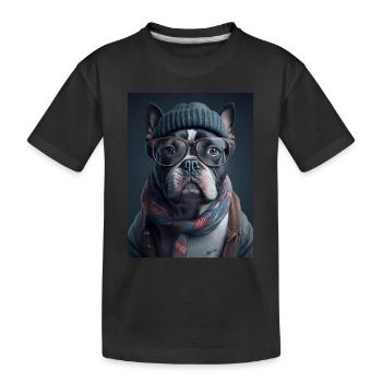 Cool Hipster Dog - T-shirt bio Premium Enfant - noir - Devant