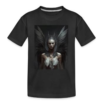 Dark Goth Angel - Kids' Premium Organic T-Shirt - black - Front
