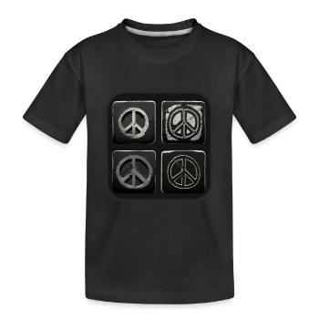 Platz des Friedenssymbols - Kinder Premium Bio T-Shirt - Schwarz - Vorne